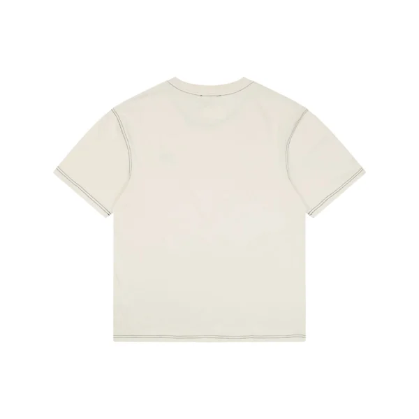 Ami Logo Embroidered Contrast Stitch T-Shirt Back view