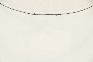 Ami Logo Embroidered Contrast Stitch T-Shirt9.jpeg