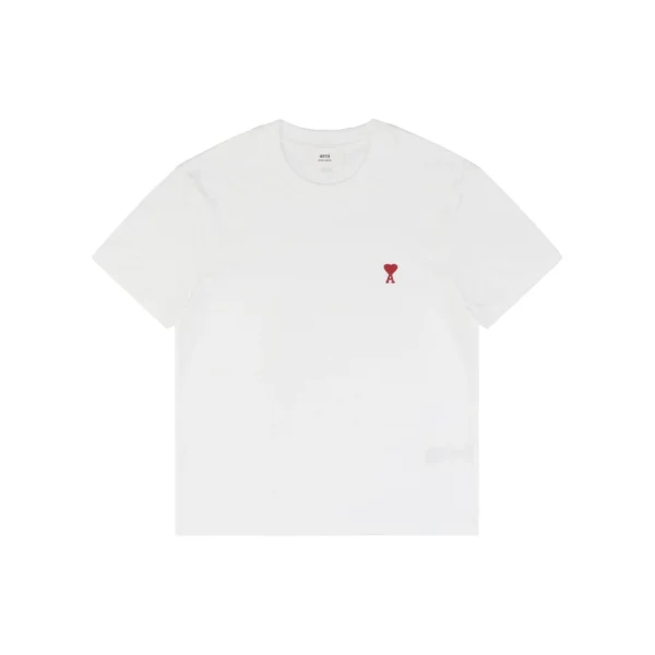 Ami Paris Ami de Cœur Embroidered T-Shirt White Front view