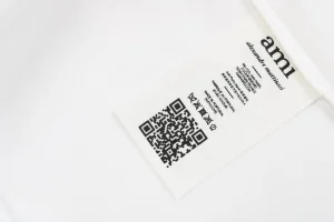 Ami Paris Ami de Cœur Embroidered T-Shirt White Wash label