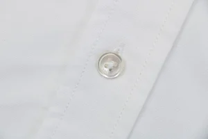 Ami Paris Heart Logo Oxford Shirt Button