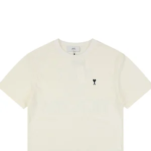 Ami Paris Heart Logo PDV Print Cotton T-Shirt