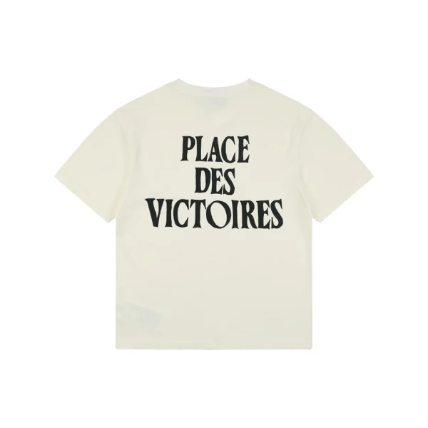 Ami Paris Heart Logo PDV Print Cotton T-Shirt Back view