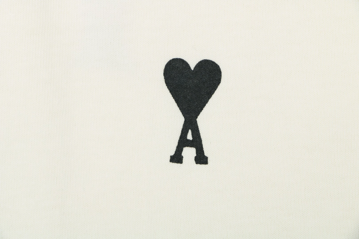 Ami Paris Heart Logo PDV Print Cotton T-Shirt Brand