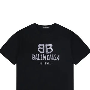 Balenciaga 1719 Double B Graffiti Logo T-Shirt
