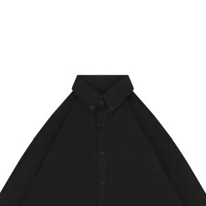 Balenciaga Rhinestone Logo Back Oversized Shirt Black