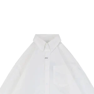 Balenciaga Rhinestone Logo Back Oversized Shirt White