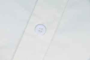 Balenciaga Rhinestone Logo Back Oversized Shirt White Button