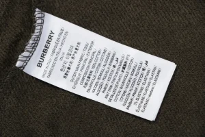 Burberry BT Logo Embroidered Cotton Sweatpants Wash label