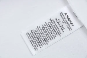 Burberry Check Trim Logo T-Shirt White Wash label