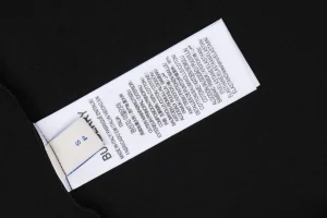 Burberry Color Equestrian Knight Embroidered Washed Cotton T-Shirt Black Wash label