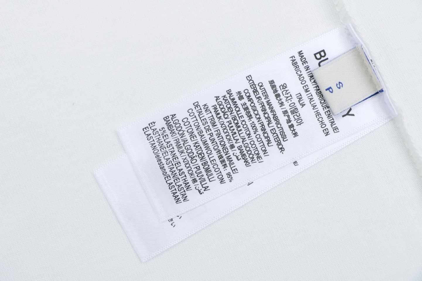 Burberry Color Equestrian Knight Embroidered Washed Cotton T-Shirt White Wash label