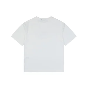 Burberry Cross Stitch Check Equestrian Knight Logo Embroidered Washed Cotton T-Shirt White Back view