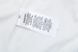 Burberry Equestrian Knight Embroidered Cotton T-Shirt White Wash label