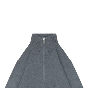 Burberry Equestrian Knight Embroidered Half-Zip Cashmere-Blend Sweater