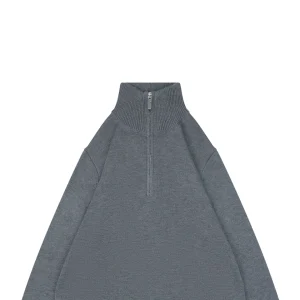 Burberry Equestrian Knight Embroidered Half-Zip Cashmere-Blend Sweater