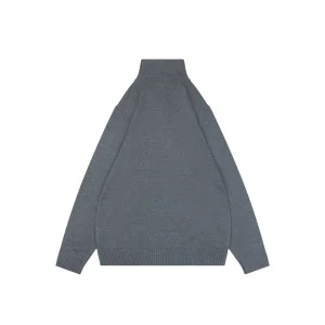 Burberry Equestrian Knight Embroidered Half-Zip Cashmere-Blend Sweater Back view