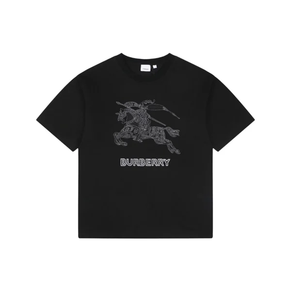 Burberry Equestrian Knight Embroidery T-Shirt Front view