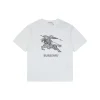 BBry Large Equestrian Knight Logo Embroidered Washed Cotton T-Shirt (White/Black)