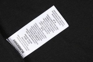 Burberry Logo Embroidered Cotton Polo T-Shirt Wash label