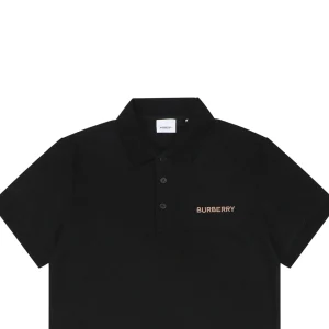 Burberry Logo Embroidered Cotton Polo T-Shirt