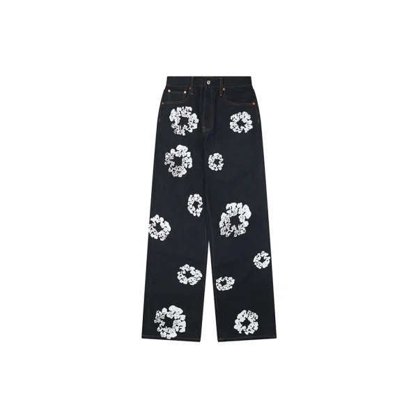Denim Tears Cotton Wreath Selvedge Denim Jeans Black Back view