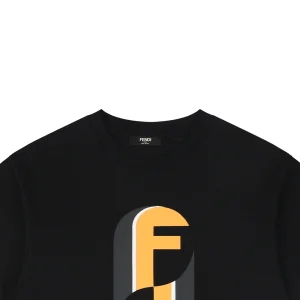 Fendi FF Logo Graphic T-Shirt Black
