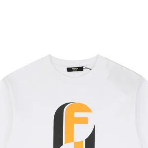 Fendi FF Logo Graphic T-Shirt White