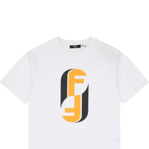 Fendi FF Logo Graphic T-Shirt White