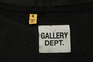 Gallery Dept Vintage Washed Logo Zip-Up Hoodie Brand label