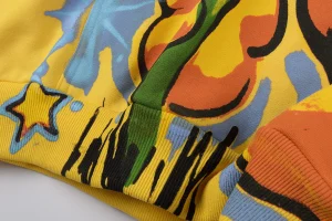 Glo Gang Yellow Graffiti “Old Way” Graphic Hoodie1