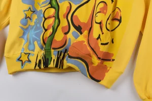 Glo Gang Yellow Graffiti “Old Way” Graphic Hoodie8