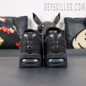 Levi’s x Air Max 95 rear view showing dual Air units and structured heel