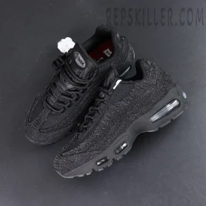 Levi’s x Air Max 95 top view highlighting shape and denim texture