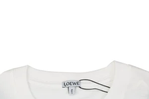 Loewe Anagram Pocket Embroidered T-Shirt White Collar