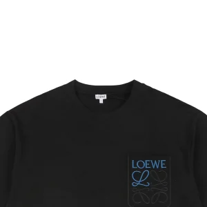 Loewe Anagram Pocket Embroidered T-Shirt Black