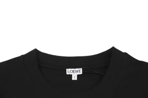 Loewe Anagram Pocket Embroidered T-Shirt Black Collar