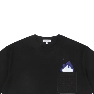Loewe Calcifer Embroidered Pocket T-Shirt Black