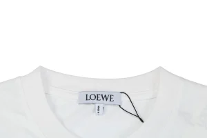 Loewe Calcifer Embroidered Pocket T-Shirt White Collar