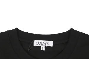Loewe Calcifer Embroidered Pocket T-Shirt Black Collar