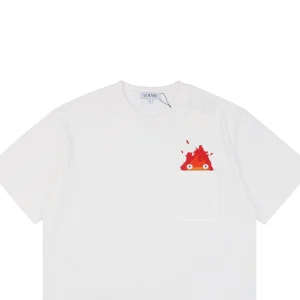 Loewe Calcifer Embroidered Pocket T-Shirt White