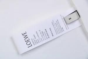 Loewe Plush Anagram Logo Embroidered Cotton T-Shirt White Wash label