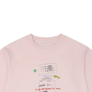 Maison Margiela Graphic Layered Print T-Shirt Pink