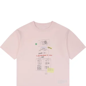 Maison Margiela Graphic Layered Print T-Shirt Pink