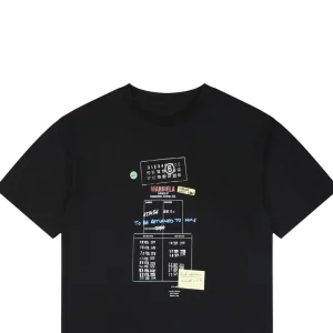 Maison Margiela Graphic Layered Print T-Shirt Black
