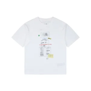 Maison Margiela Graphic Layered Print T-Shirt White Front view