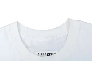 Maison Margiela Graphic Layered Print T-Shirt White Collar