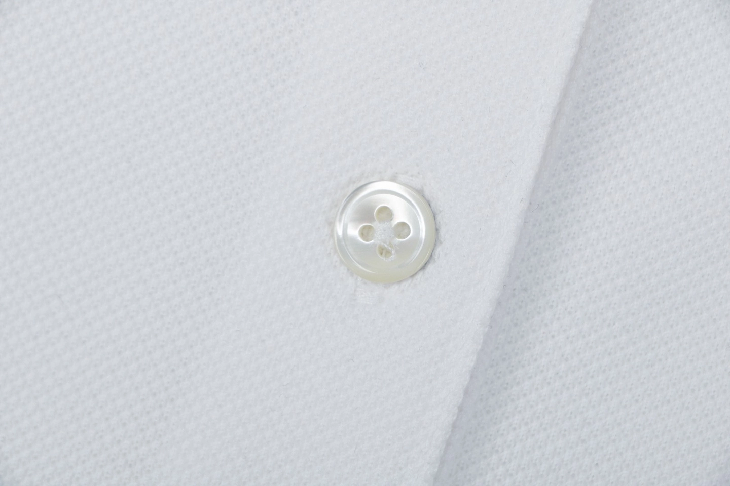 Miu Miu Logo Embroidered Cotton Polo Shirt White Button