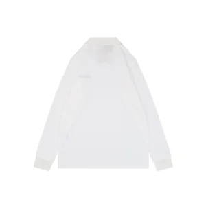Miu Miu Logo Embroidered Cotton Polo Shirt White Back view