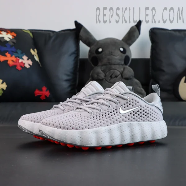 Nike Mind 002 “Light Smoke Grey” full look with subtle colorway and futuristic design